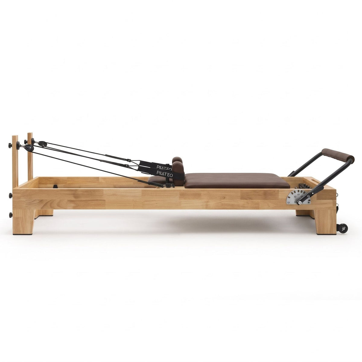 Pilates Reformer Studio Classic Mokka, Seitenansicht