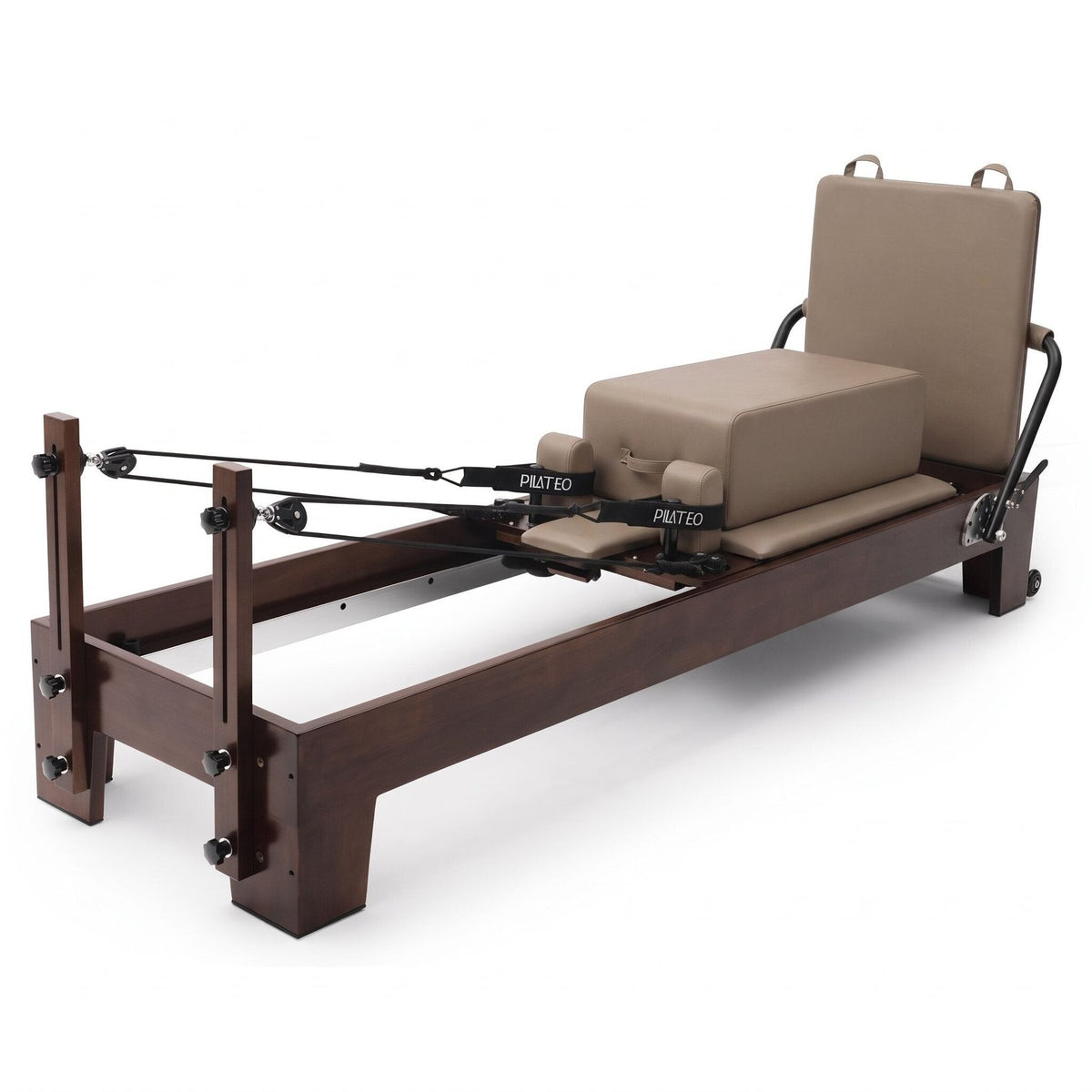 Pilates Reformer Studio Prestige Taupe, mit Sitting Box und Jumpboard