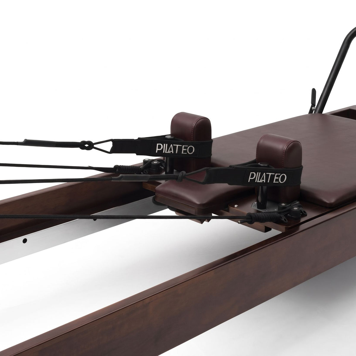 Pilates Reformer Studio Prestige Weinrot, Schulterstützen und Gurte