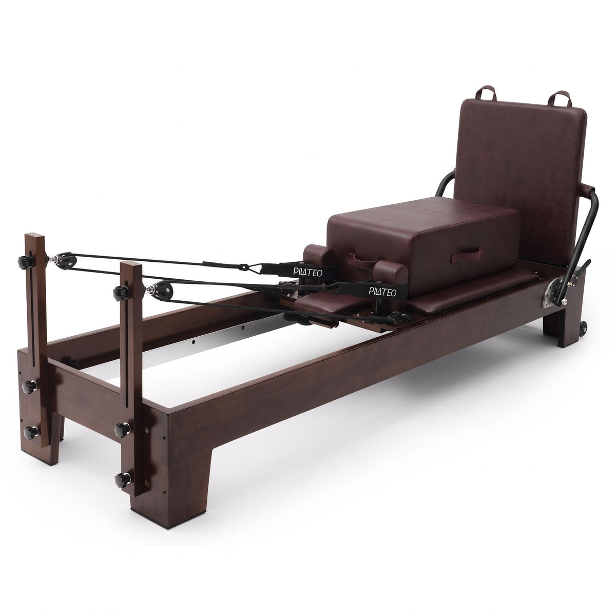 Pilates Reformer Studio Prestige Weinrot, mit Sitting Box und Jumpboard