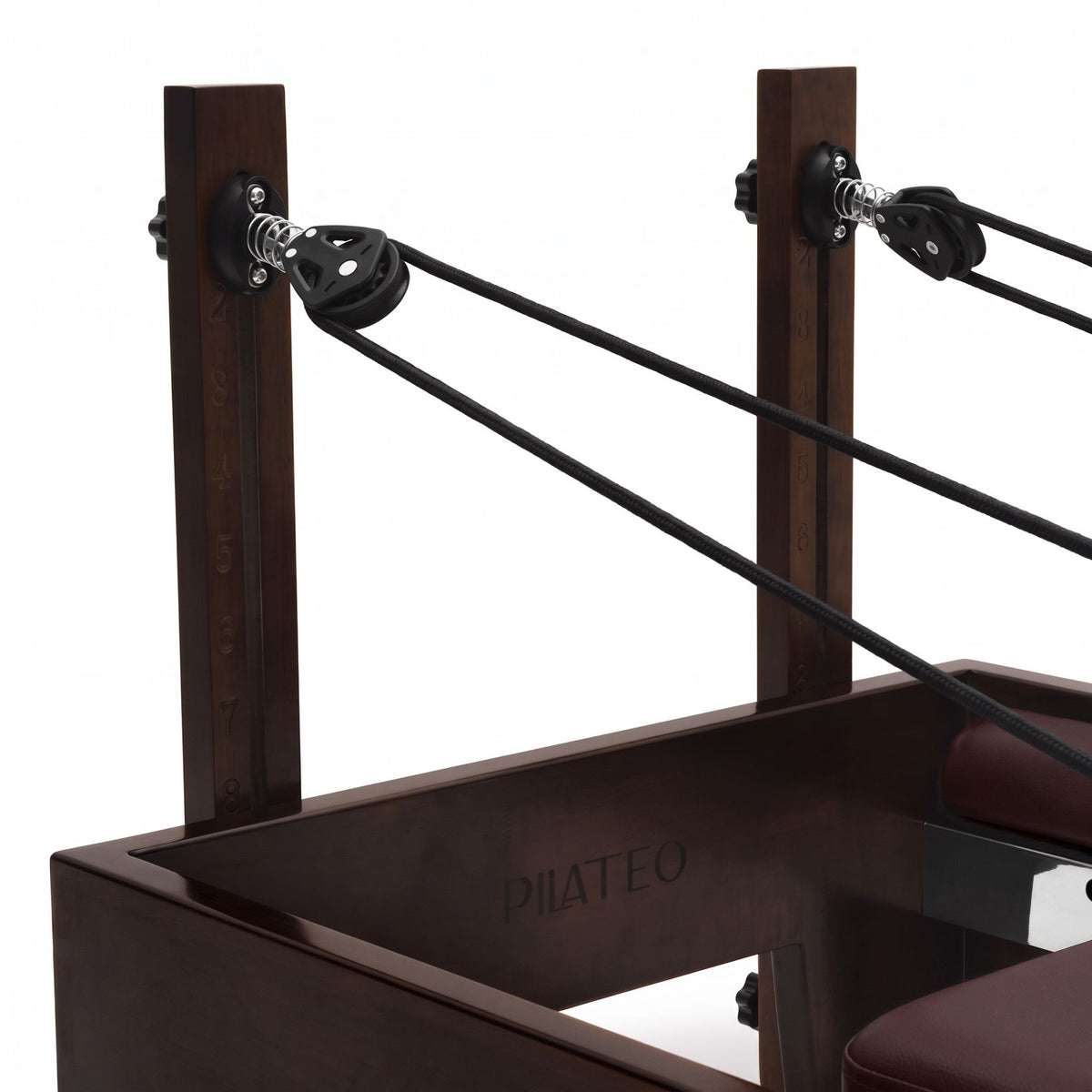 Pilates Reformer Studio Prestige Weinrot, Rollenpfosten