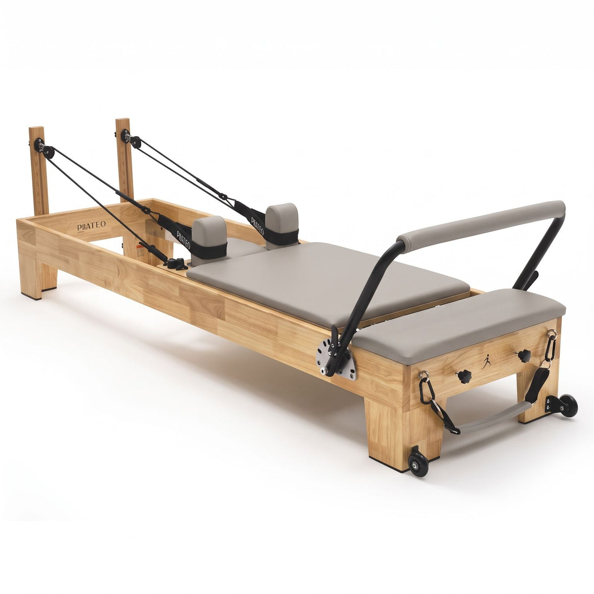 Pilates Reformer Studio Classic Perlgrau, Rückansicht