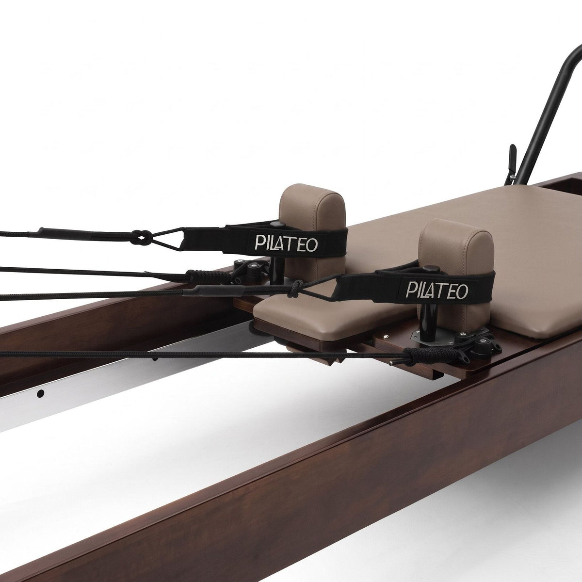 Pilates Reformer Studio Prestige Taupe, Schulterstützen und Gurte