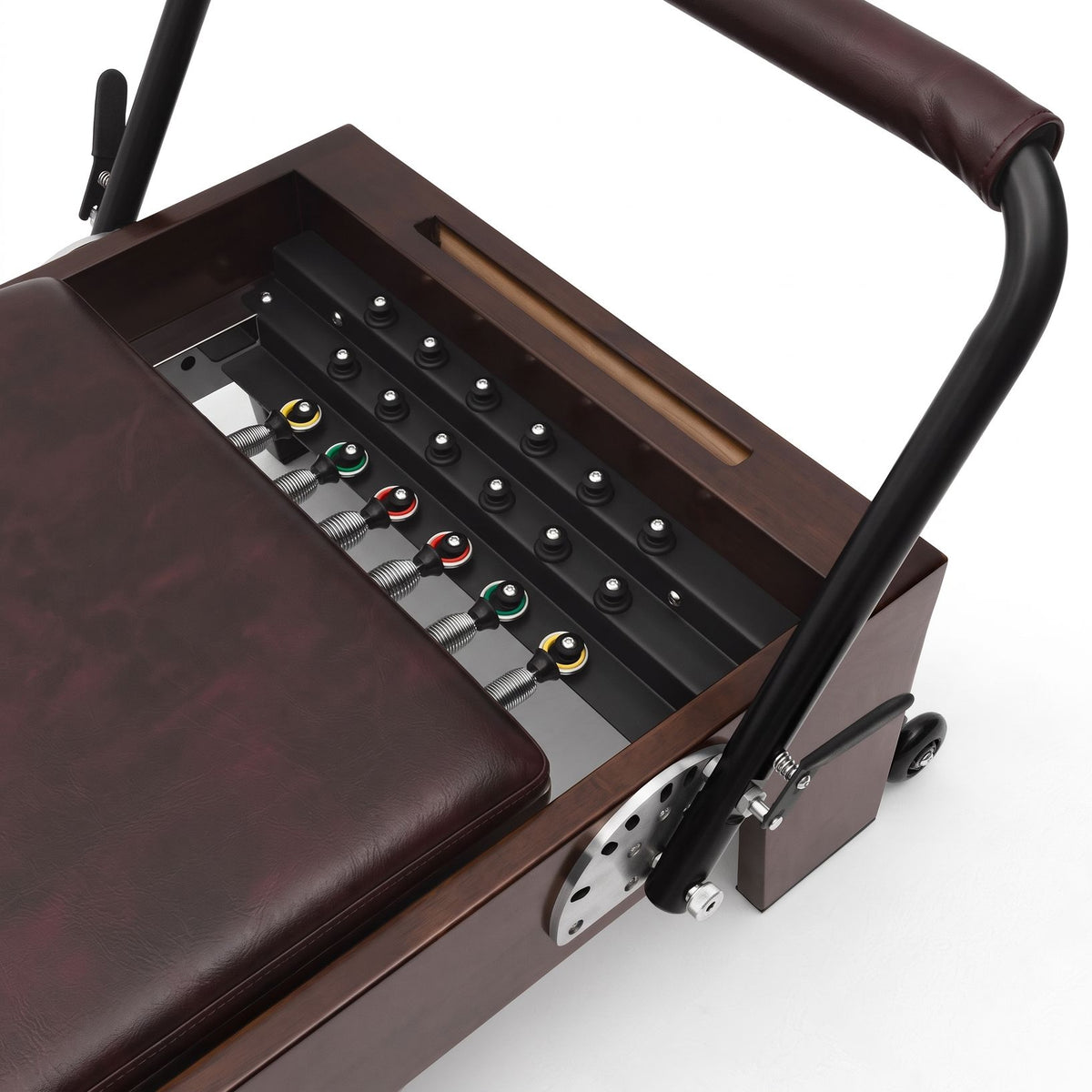 Pilates Reformer Studio Prestige Weinrot, Federleiste
